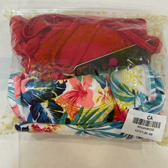 SHEKINI Women High Waist Bikini Tie Front Bathing Suit Two Piece Swimsuit - Picture 2 of 5